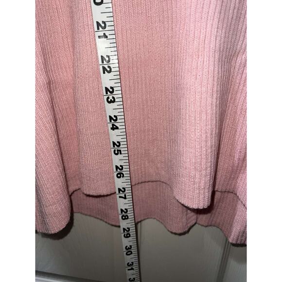 Vintage Victor Costa Pastel Pink Wool Cardigan Sweater Ribbed Women 2X A003289 - Picture 5 of 8